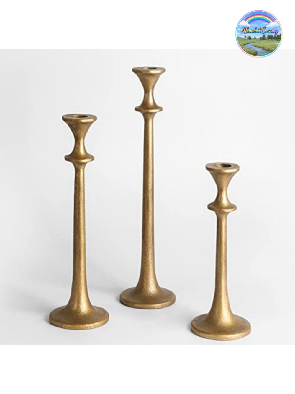Cast Iron Taper Candle Holder Set of 3 Decorative Candlestick Stands